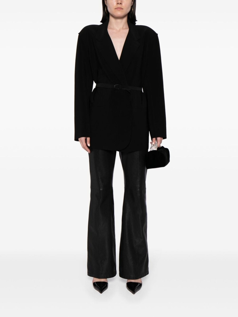 NORMA KAMALI belted double-breasted blazer outlook