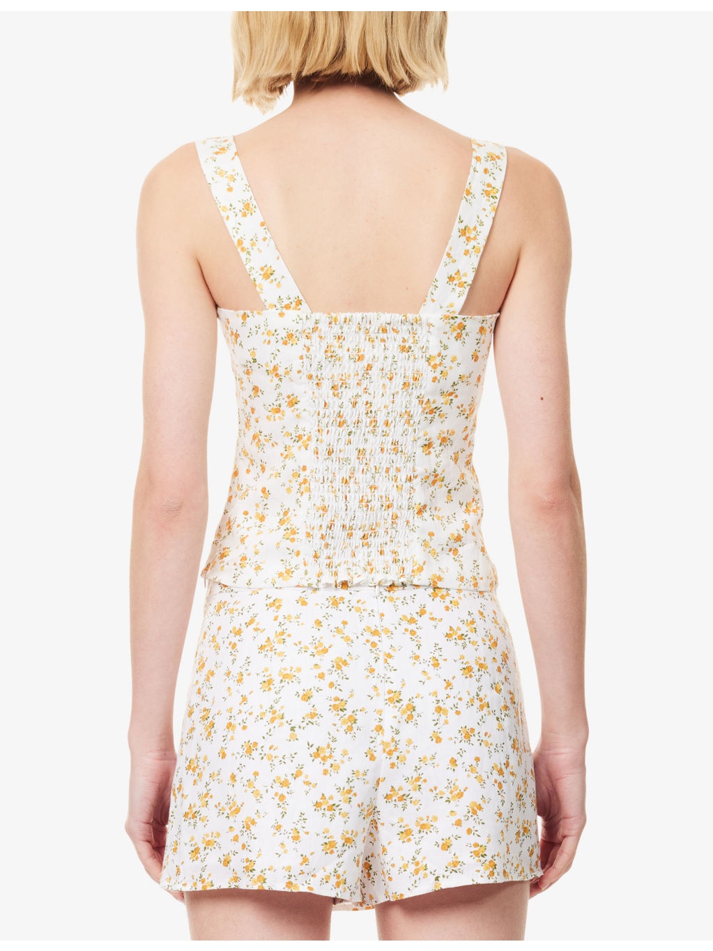 Darci Floral Linen Top - 4