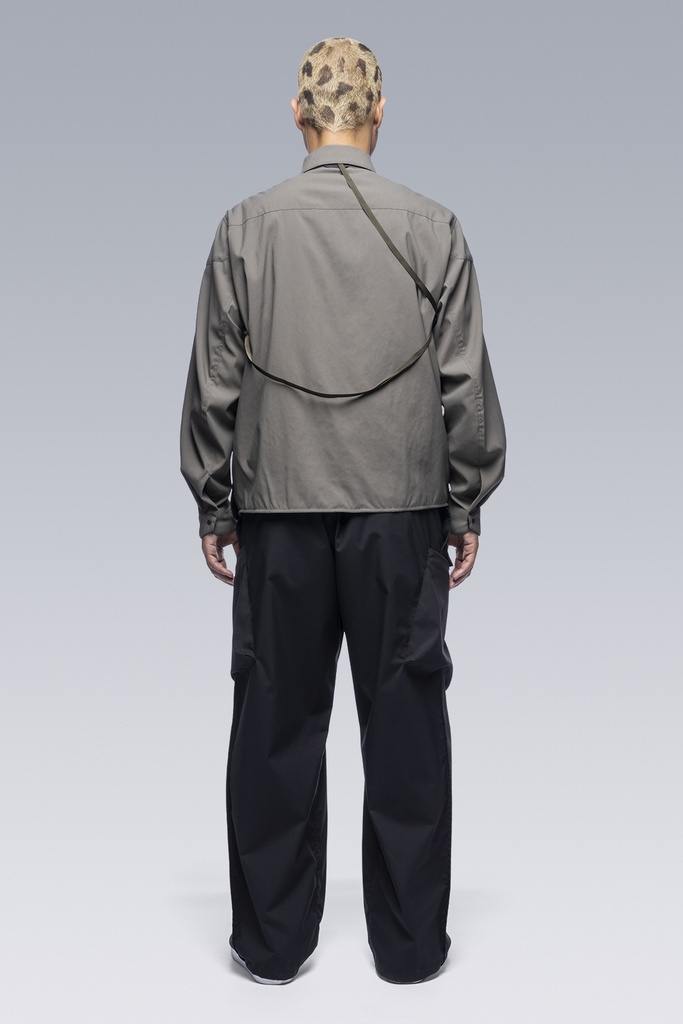 LA10-M Nylon Stretch Polartec® Alpha® Press Button Shirt Jacket Black - 5