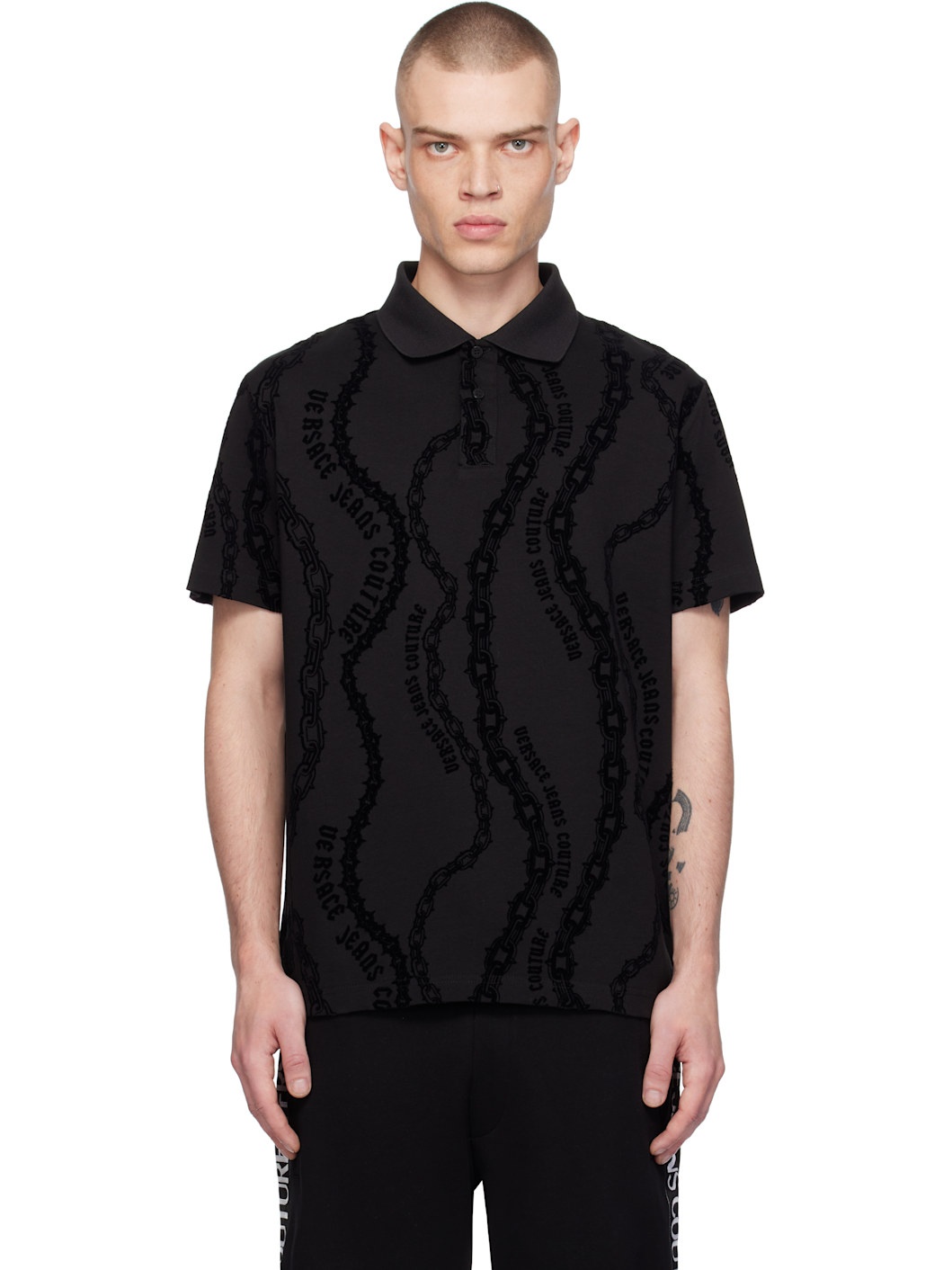 Black Chain Flock Polo - 1