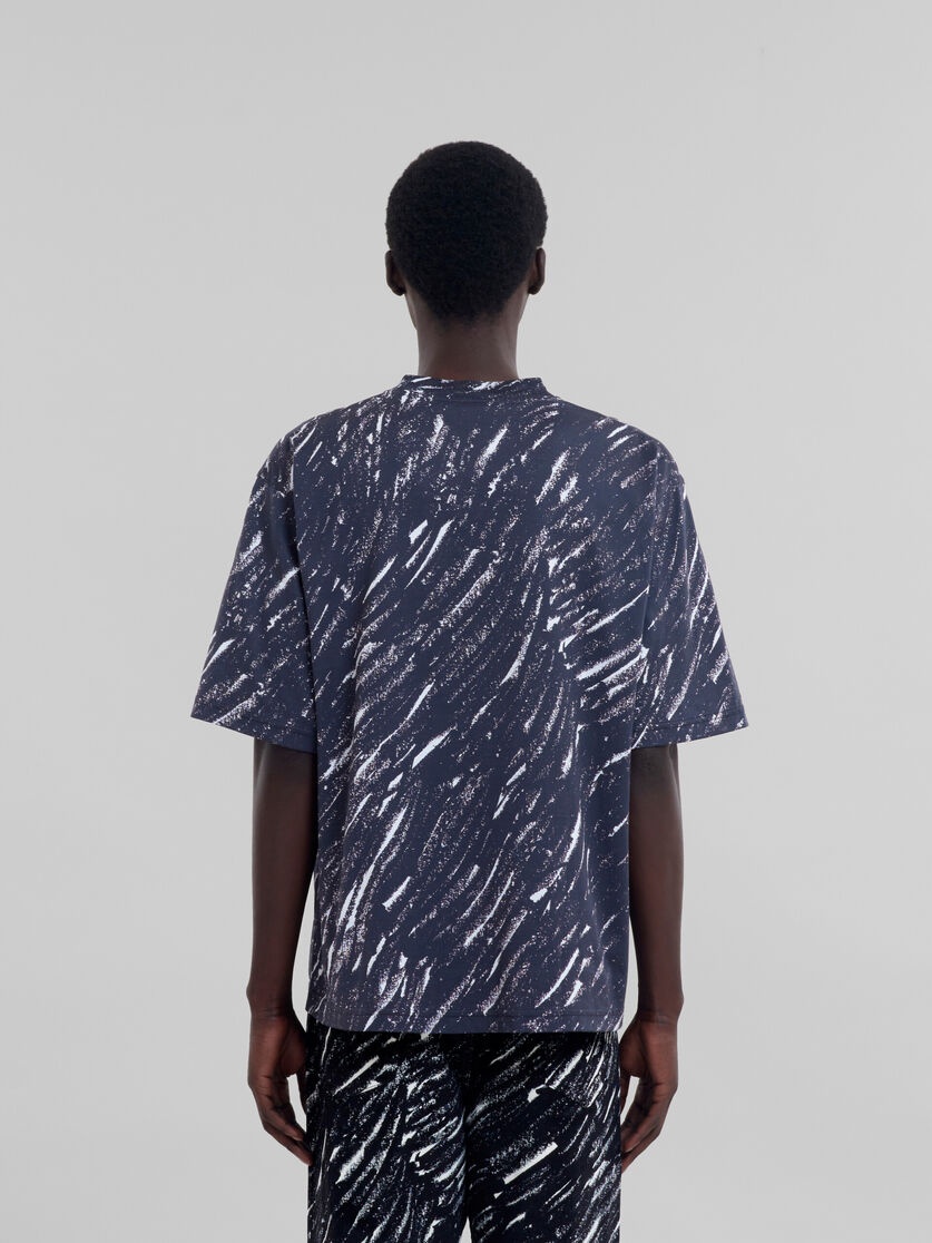 BLACK CRAYON PRINT ORGANIC COTTON T-SHIRT - 3