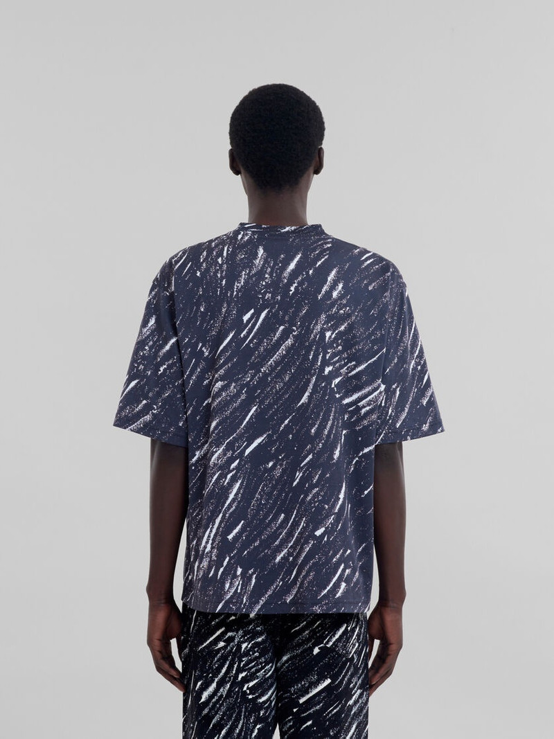 BLACK CRAYON PRINT ORGANIC COTTON T-SHIRT 3