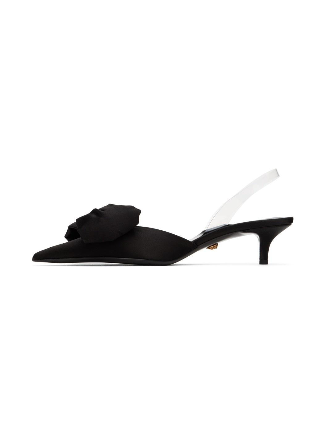 Black Alia Slingback Heels - 3