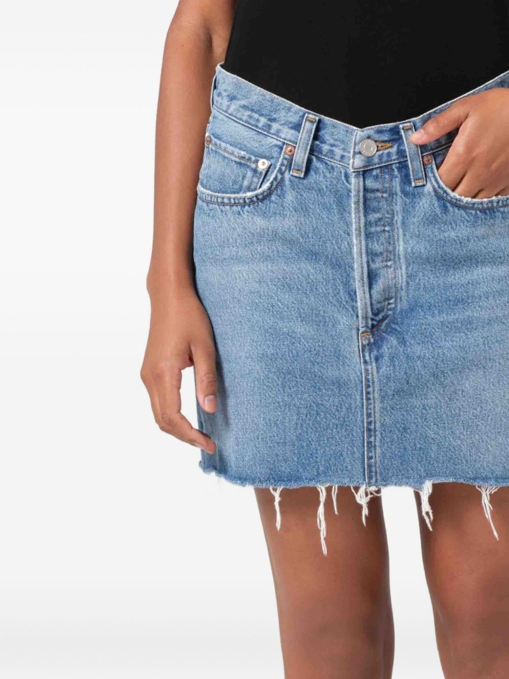denim mini skirt - 4