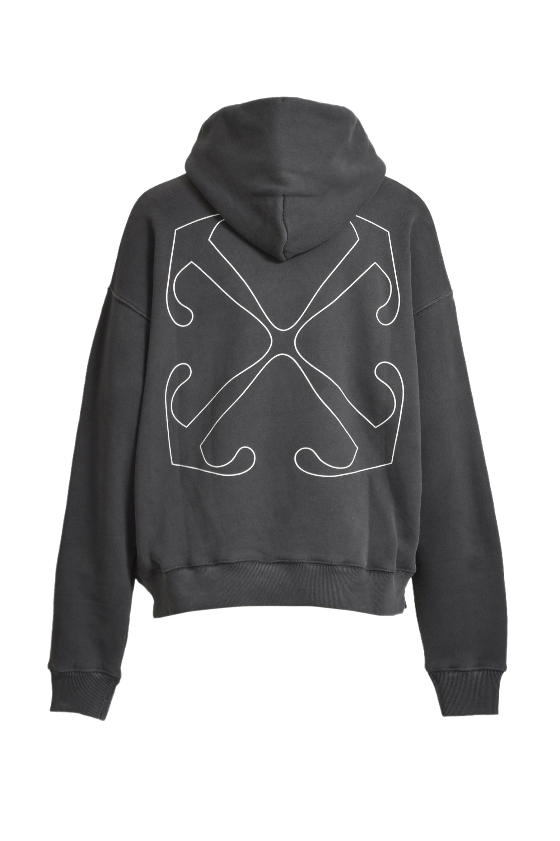 OUTLINE ARROW SKATE HOODIE / BLK WHT - 2