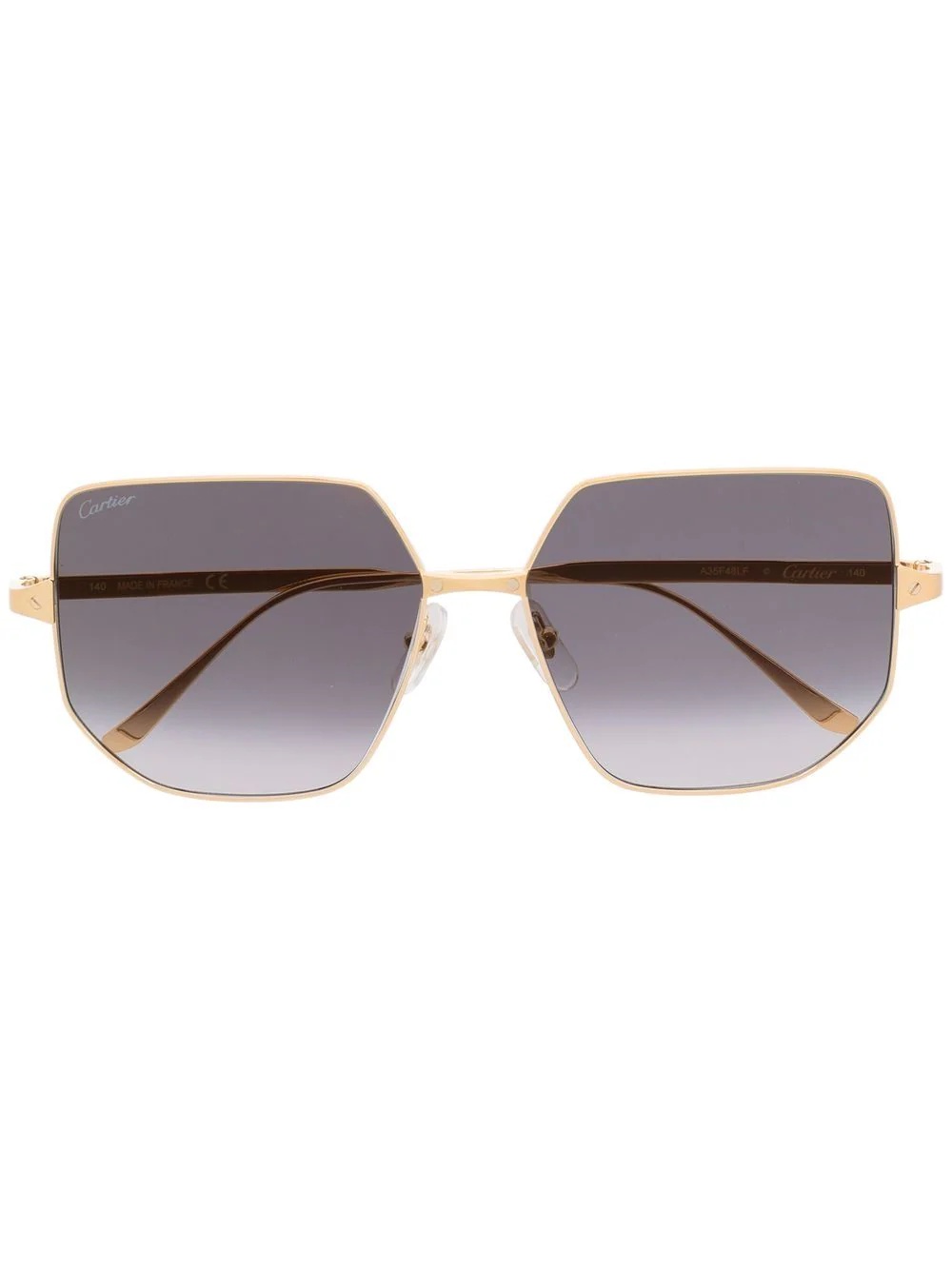 geometric-frame gradient-lense sunglasses - 1