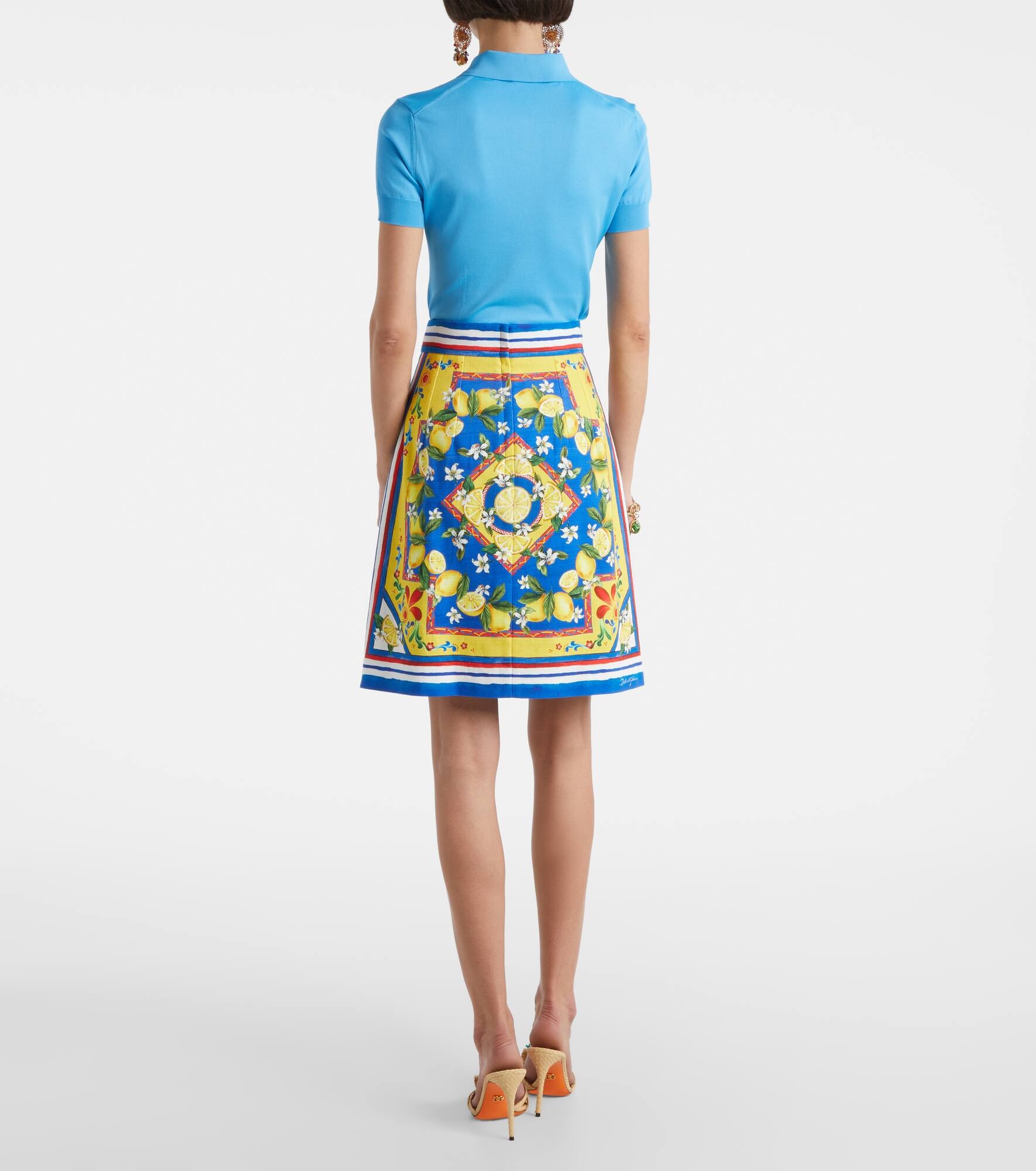Printed cotton-blend miniskirt - 3