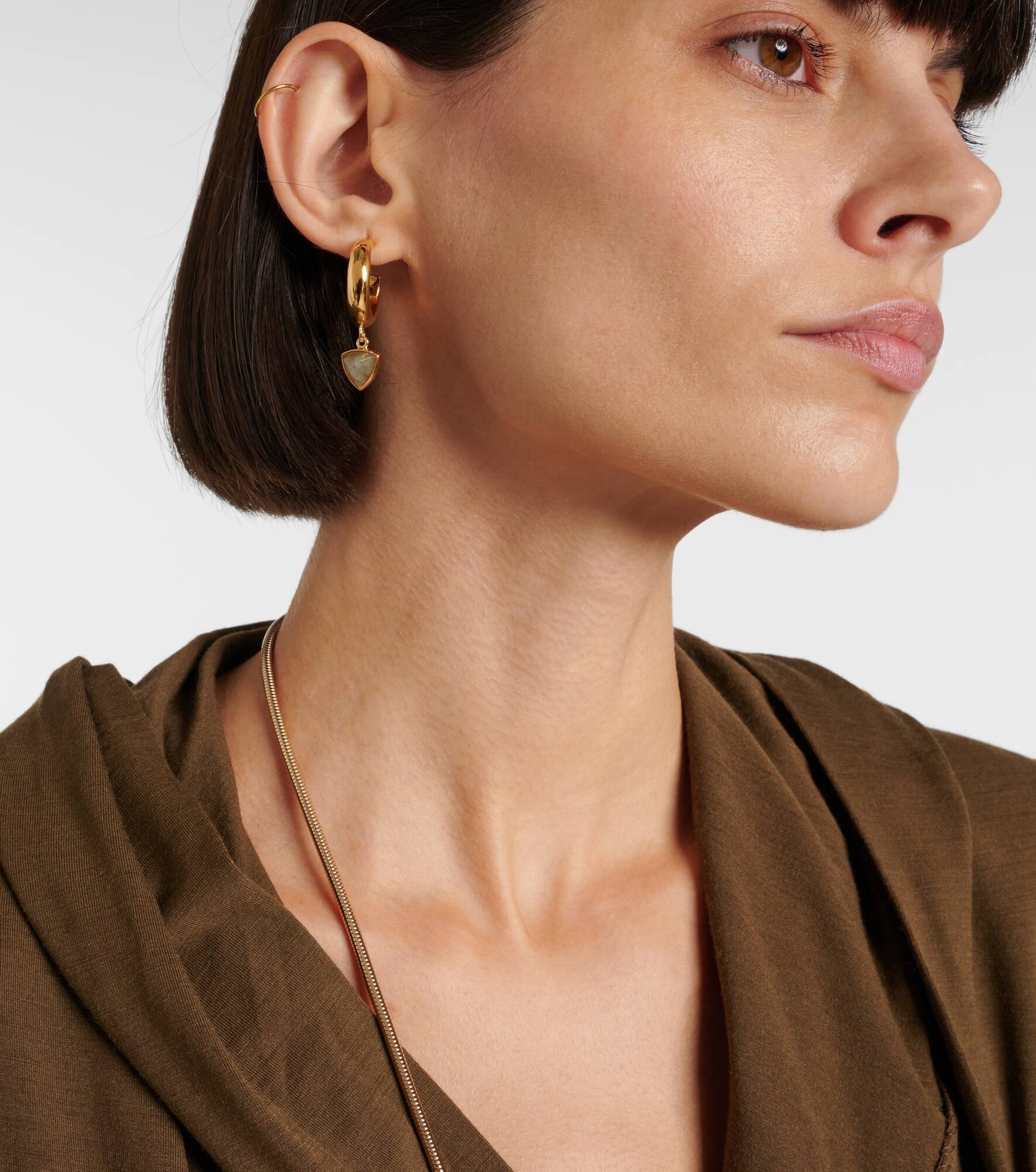 Embellished hoop earrings - 6