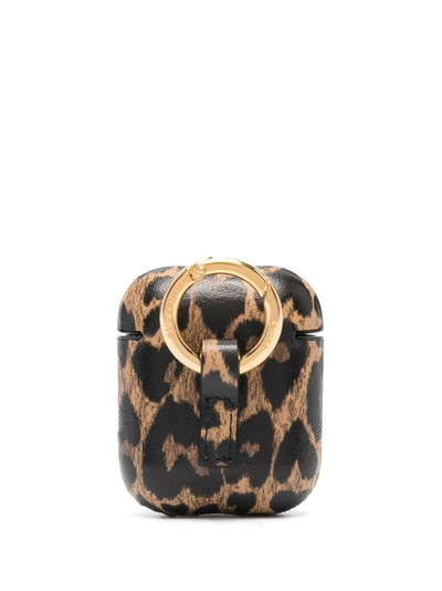 SAINT LAURENT leopard-print Airpods case outlook