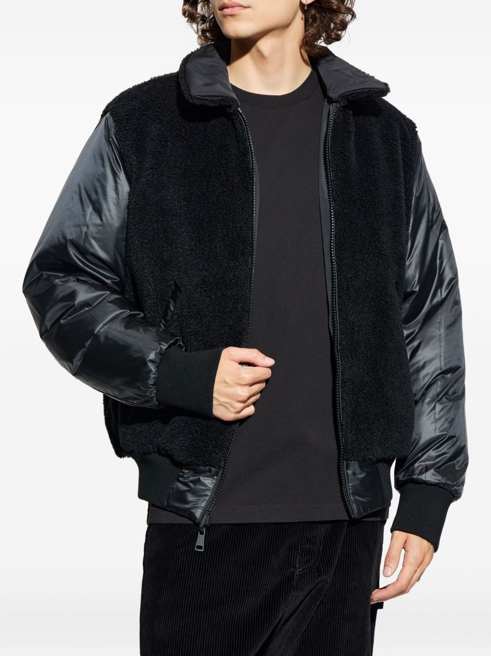 sherpa-collar bomber jacket - 3