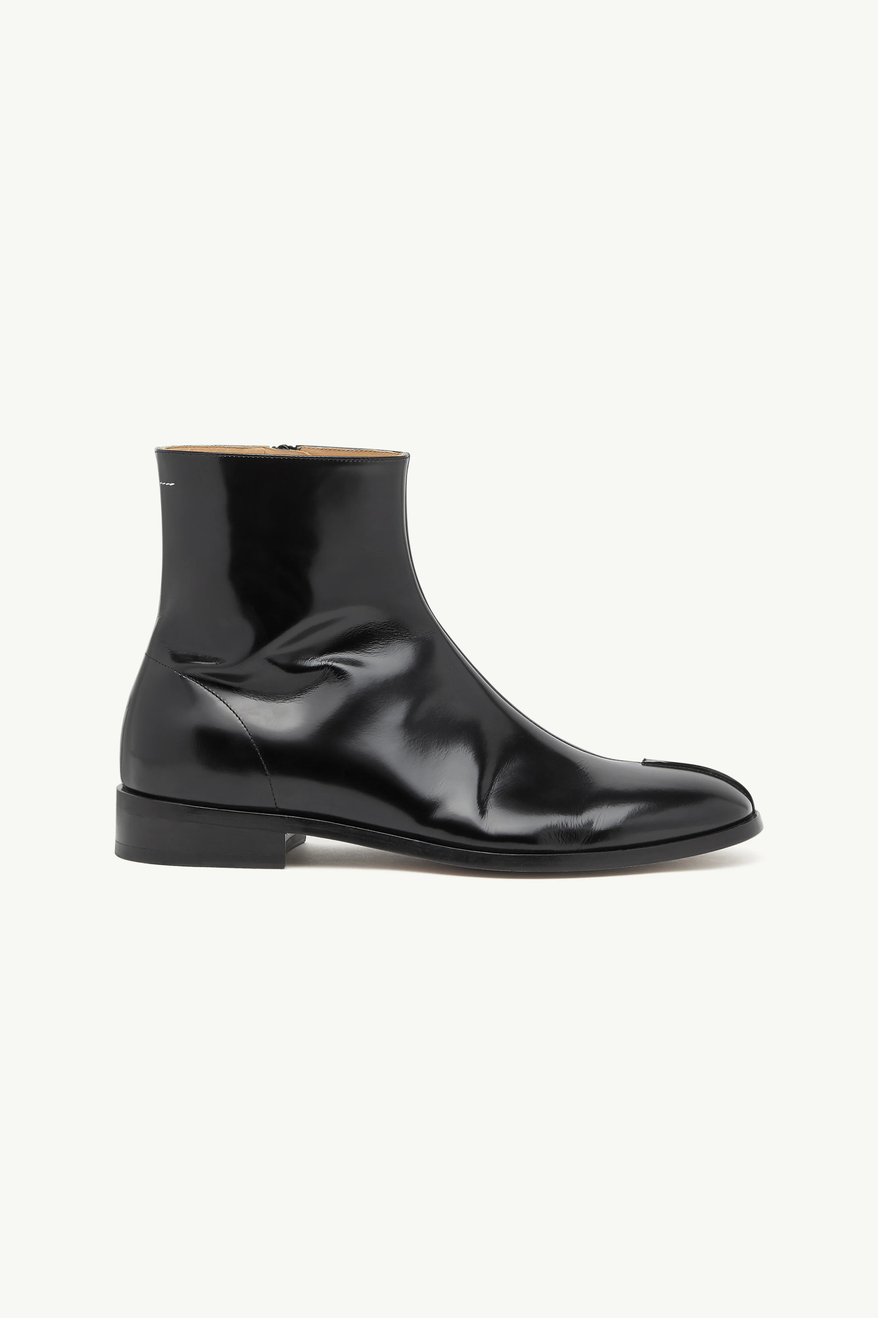 Polished leather ankle boots - 1