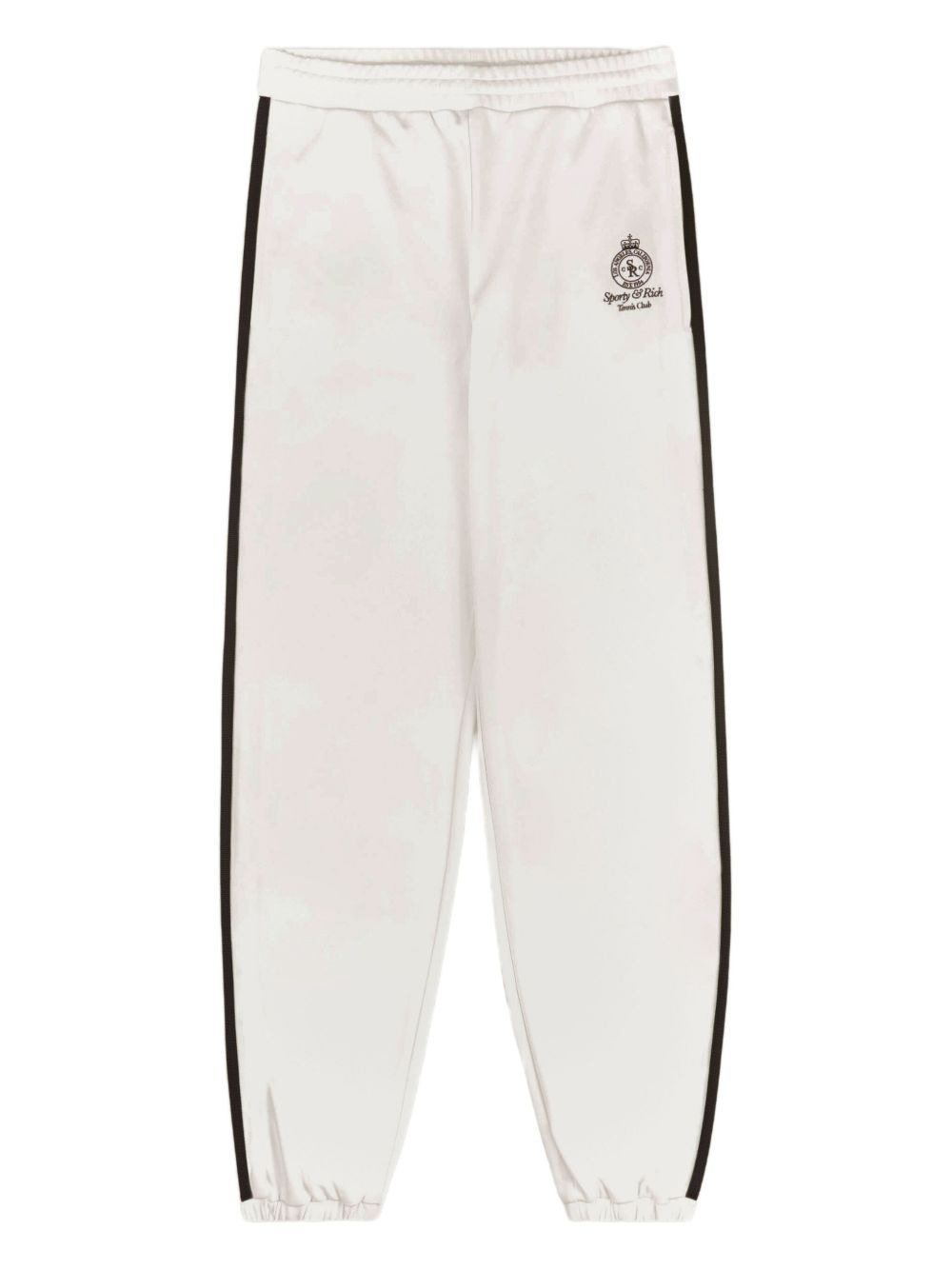 side-stripe logo-embroidered joggers - 1