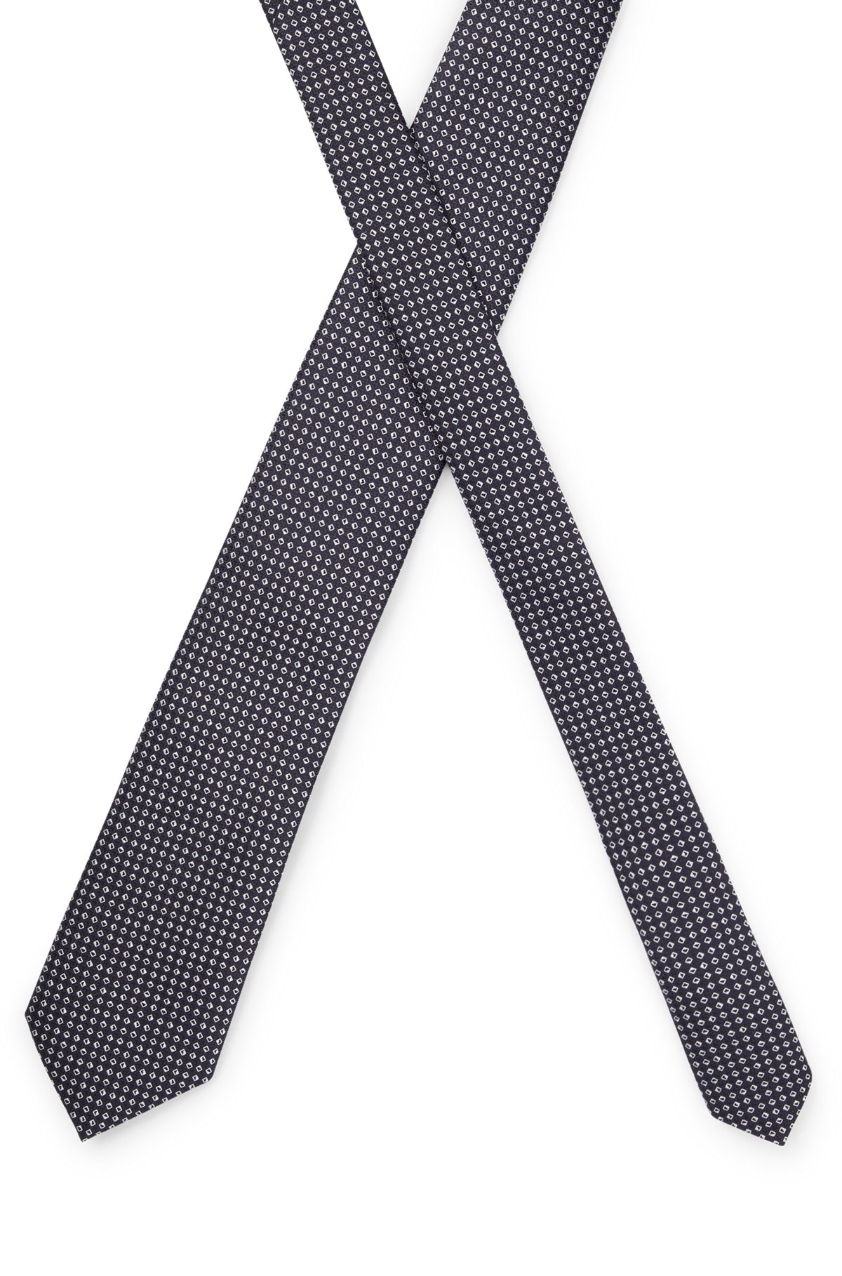 SILK-JACQUARD TIE WITH MICRO PATTERN - 4