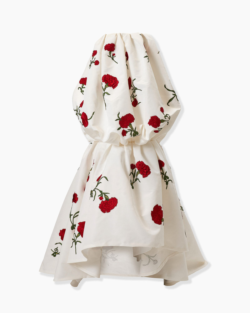 Carnation-Embroidered Bubble Gown 1