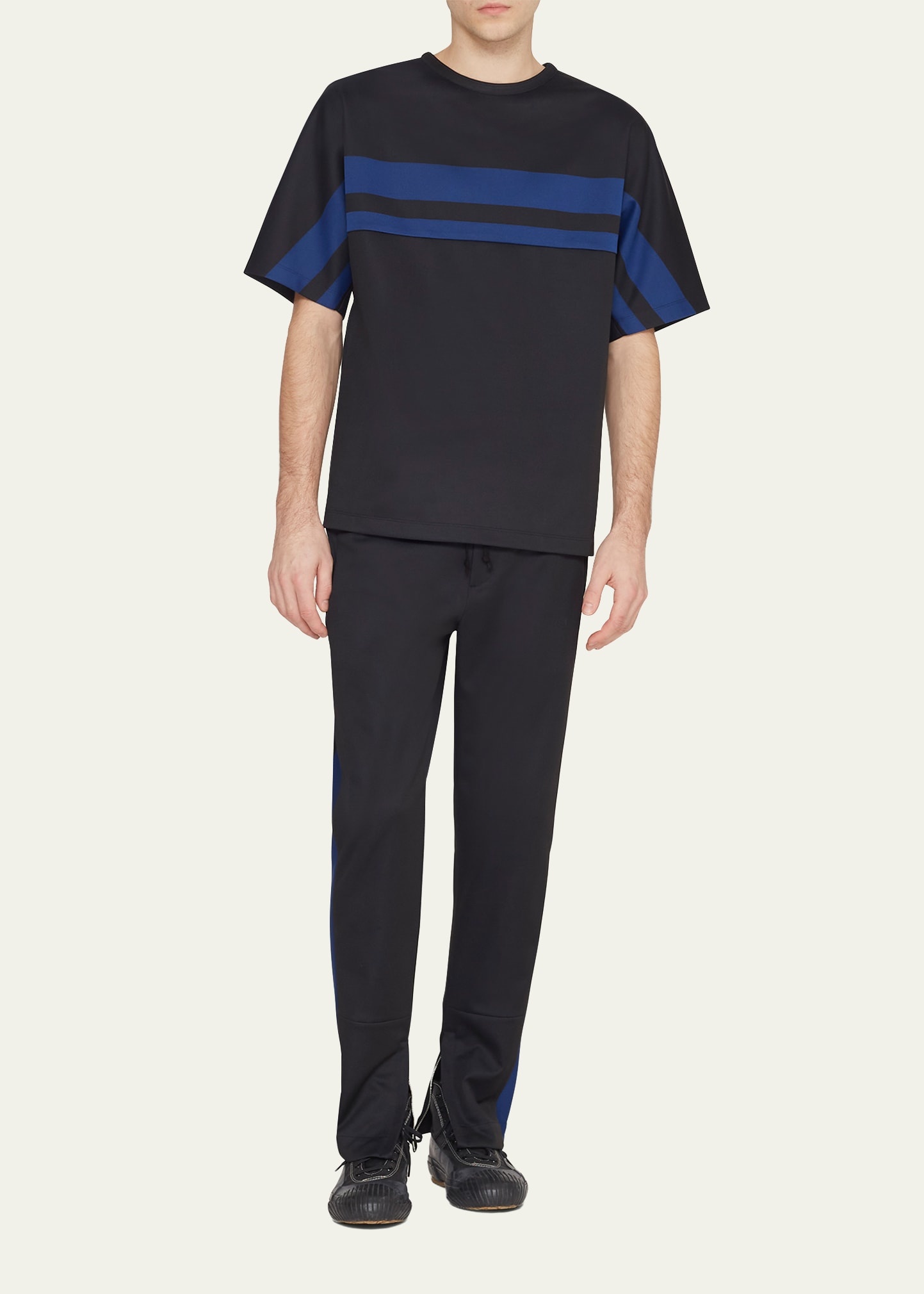 Men's Jersey Side-Stripe Track Pants - 2