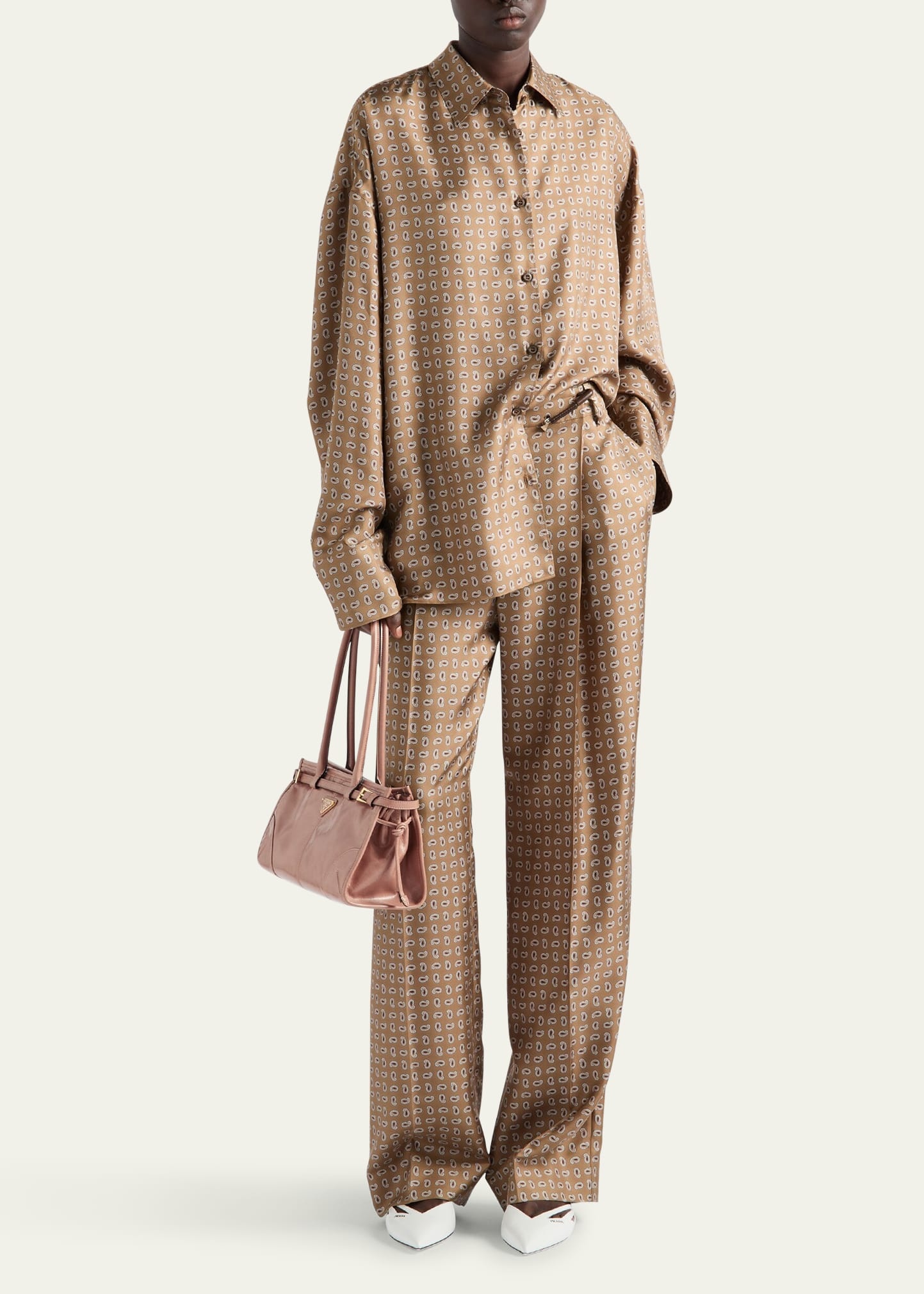 パンツ Prada Wide-Leg Paisley Print Twill Trousers Prada Paisley Wide Leg Silk Twill Pants | bergdorfgoodman