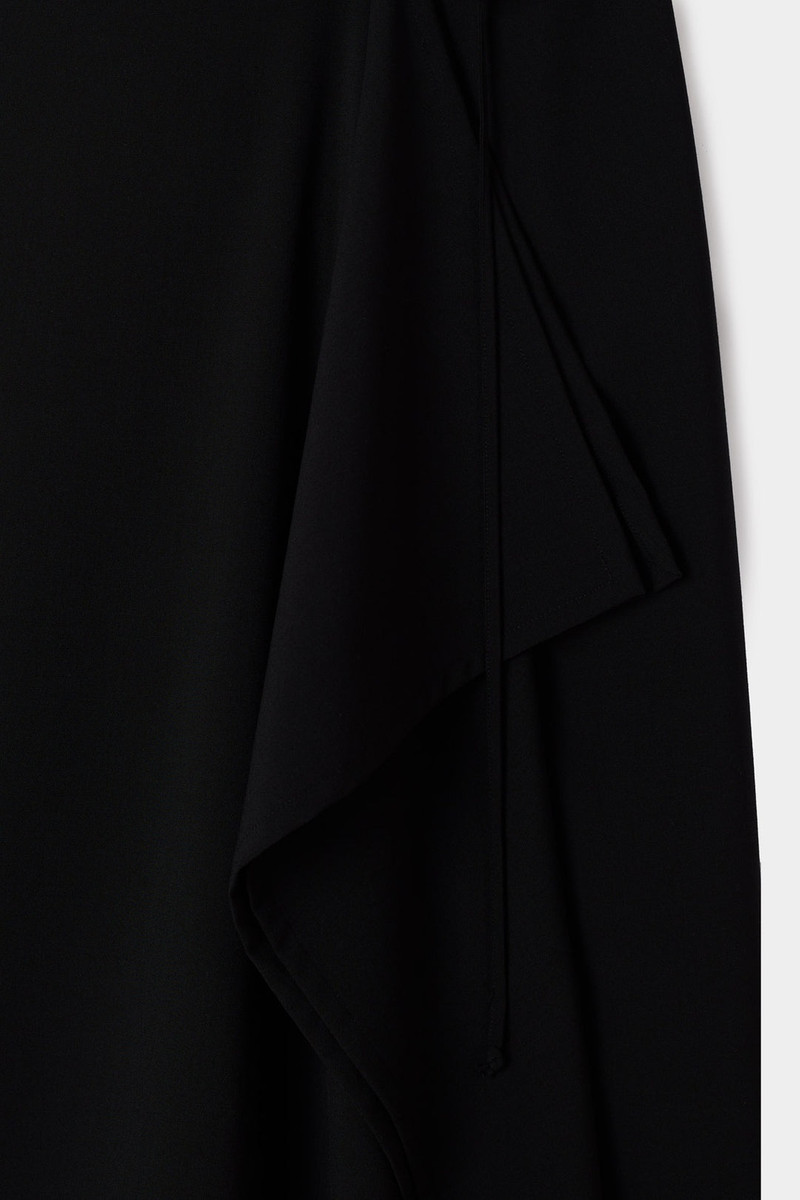 DRAPED SKIRT / black 5