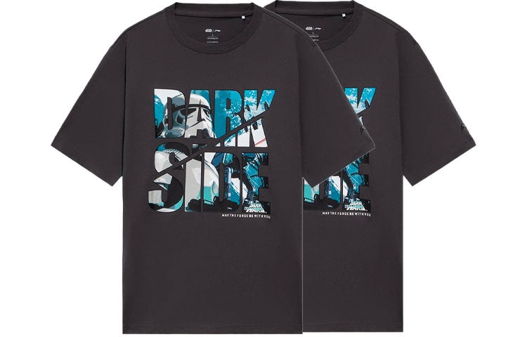 Li-Ning x Star War Crossover Sports Fashion Series Casual Sports Printing Pullover Short Sleeve 'Bla - 3