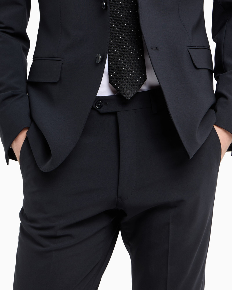 SINGLE-BREASTED SUIT IN VIRGIN-WOOL TWO-WAY STRETCH CANVAS 5