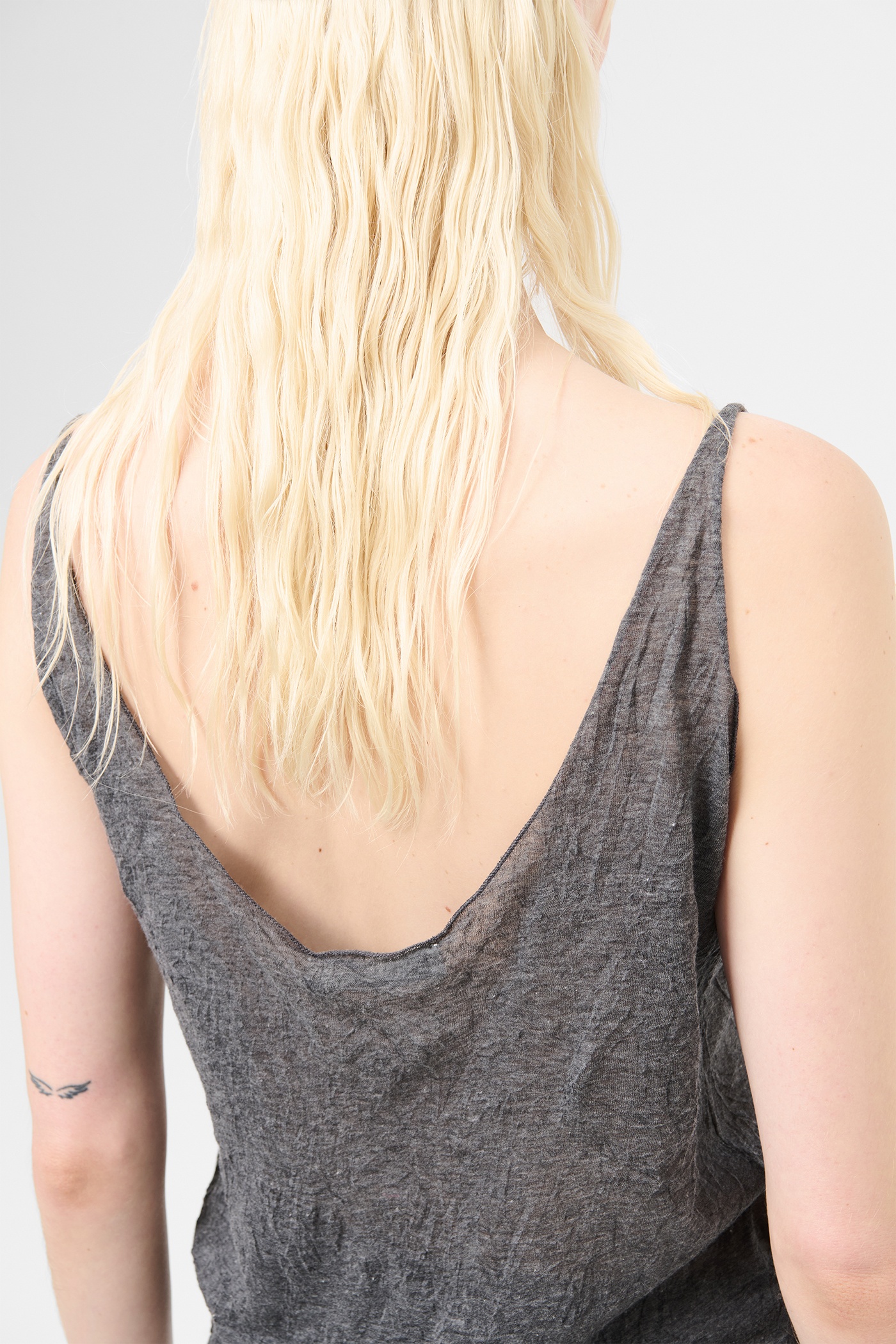 Bathe Tank Anthracite Crinkle Gauze - 5
