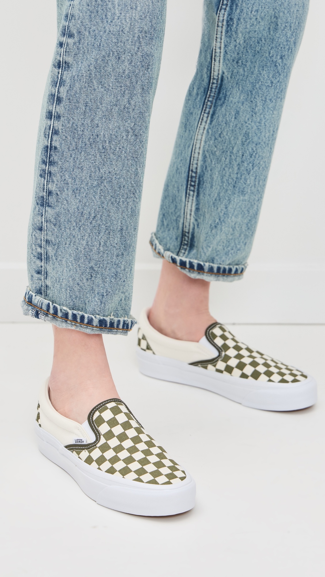 Classic Checkerboard Slip On Sneakers - 2
