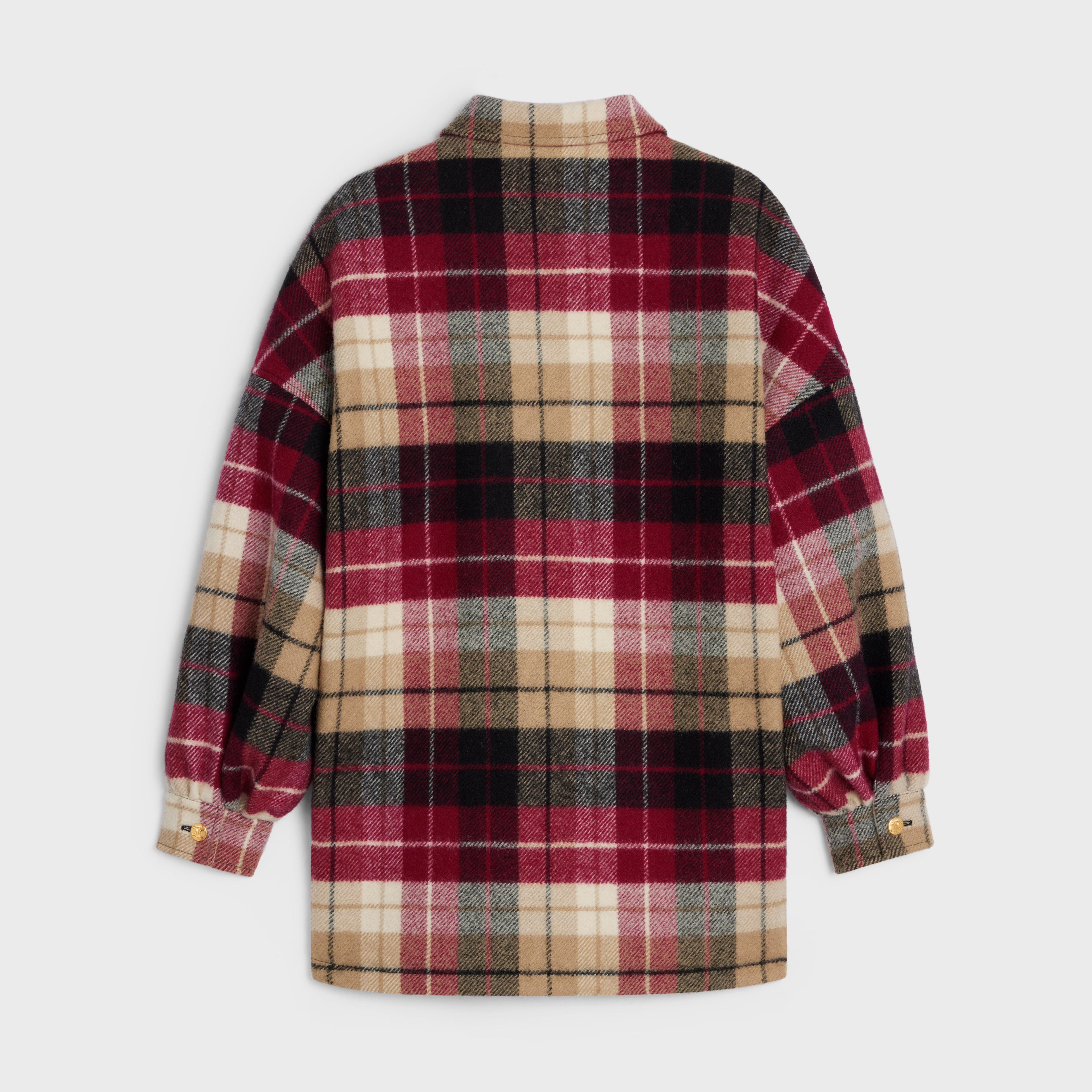 overshirt in checked wool - 2
