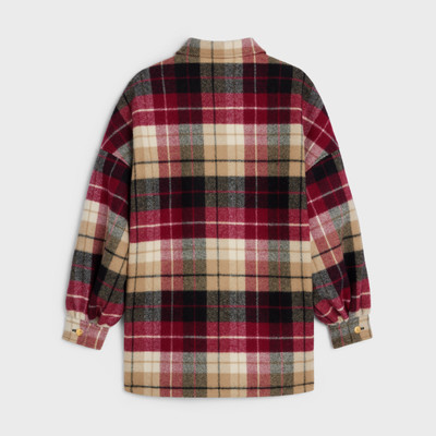 CELINE overshirt in checked wool outlook