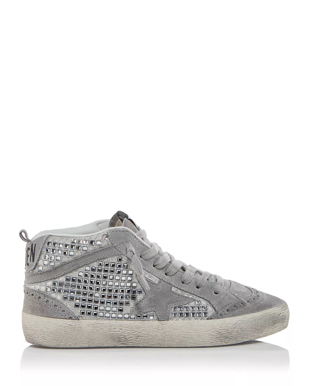 Unisex Mid Star Embellished Mid Top Sneakers - 2
