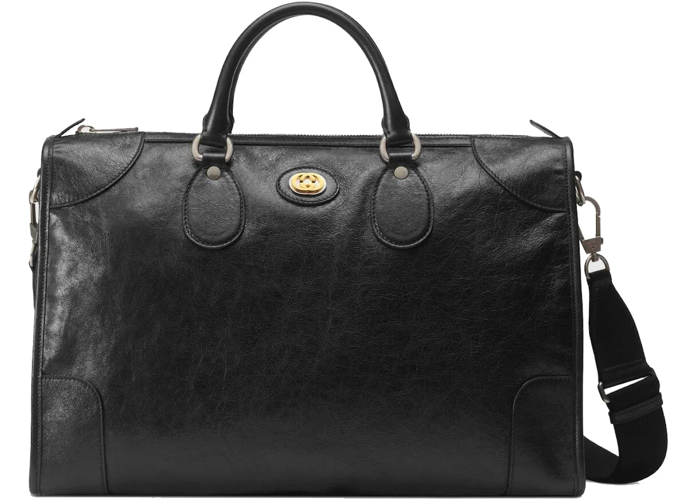 Gucci Duffle Soft Leather Medium Black - 1