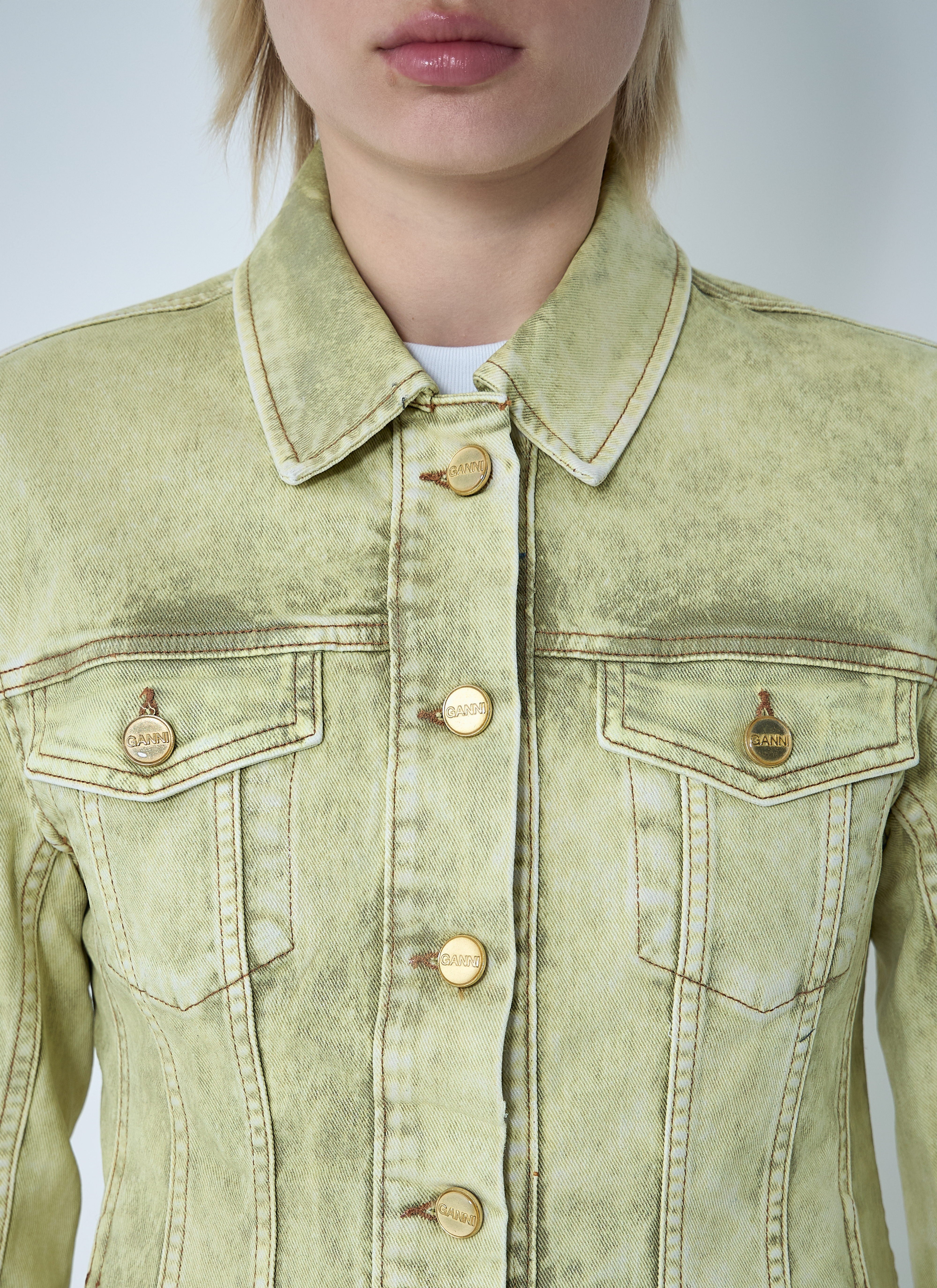 Ganni Women Foil Denim Jacket - 5