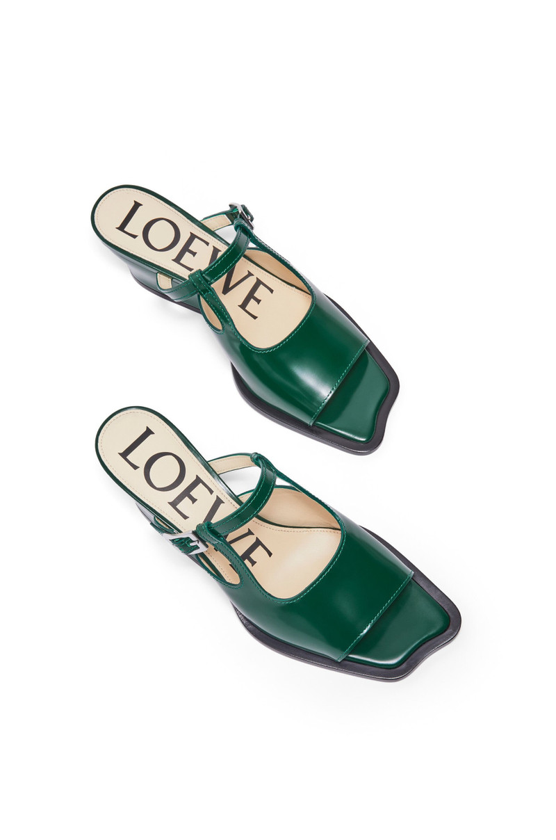 Onda open-toe mule in brushed calfskin 4