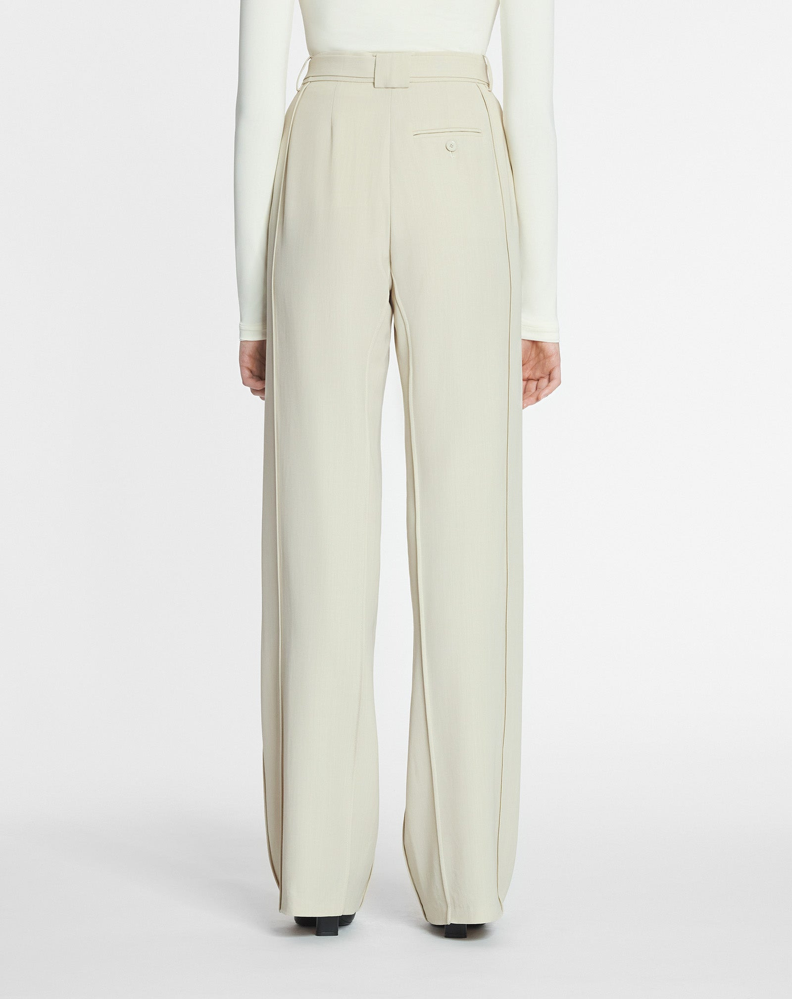 TAILORED WOOL-BLEND PANTS - 4