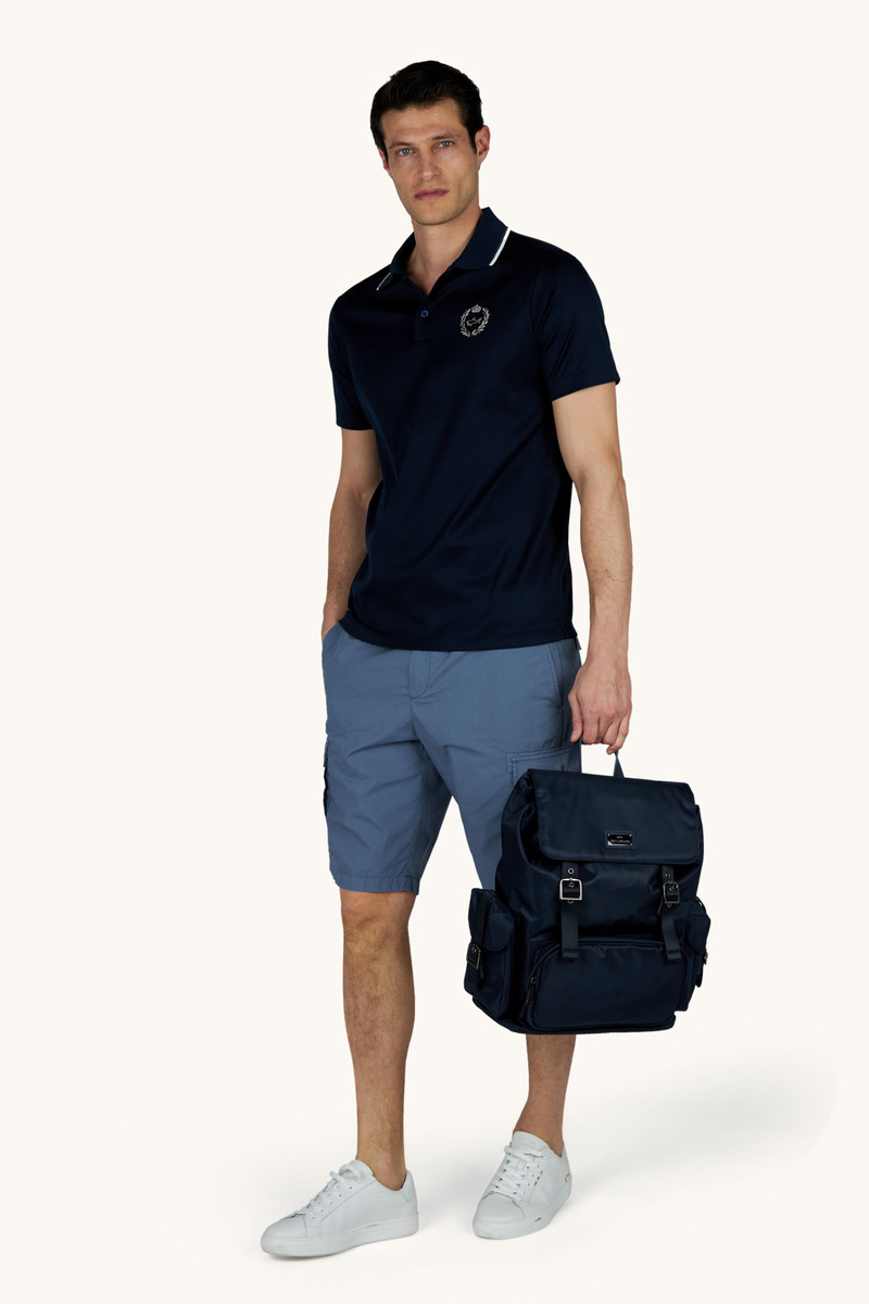 Paul & Shark POLO SHIRT IN AQUA TOUCH COTTON WITH HERALDIC EMBROIDERY outlook