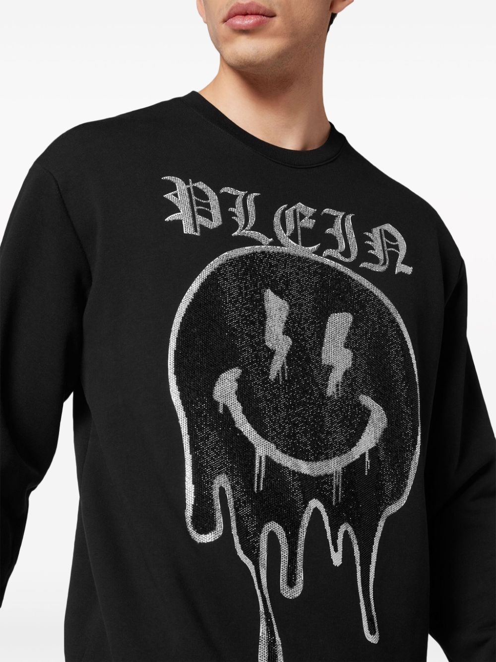 Smile rhinestone-embellished sweatshirt - 4