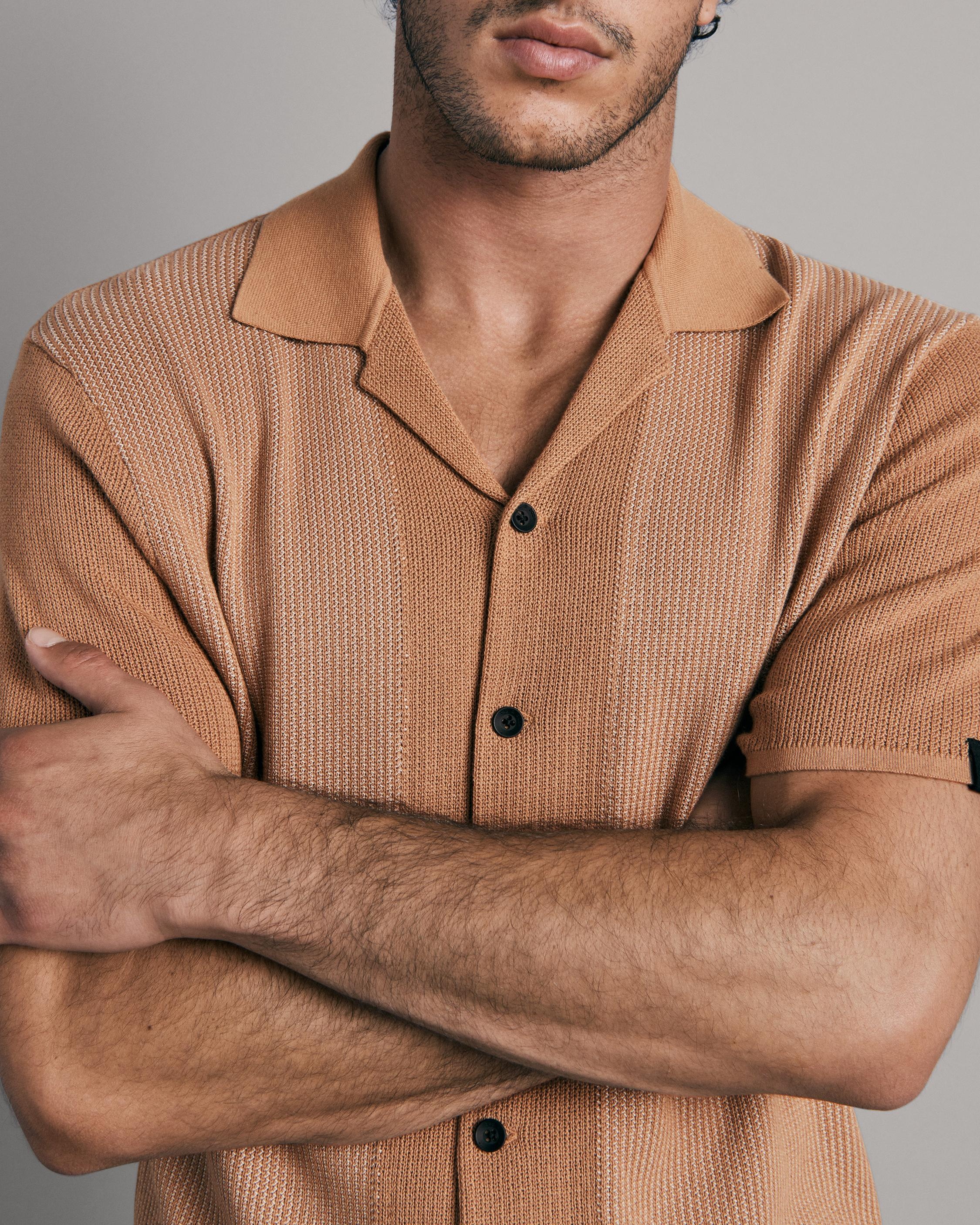 Harvey Cotton Knit Camp Shirt
Classic Fit Button Down Shirt - 6