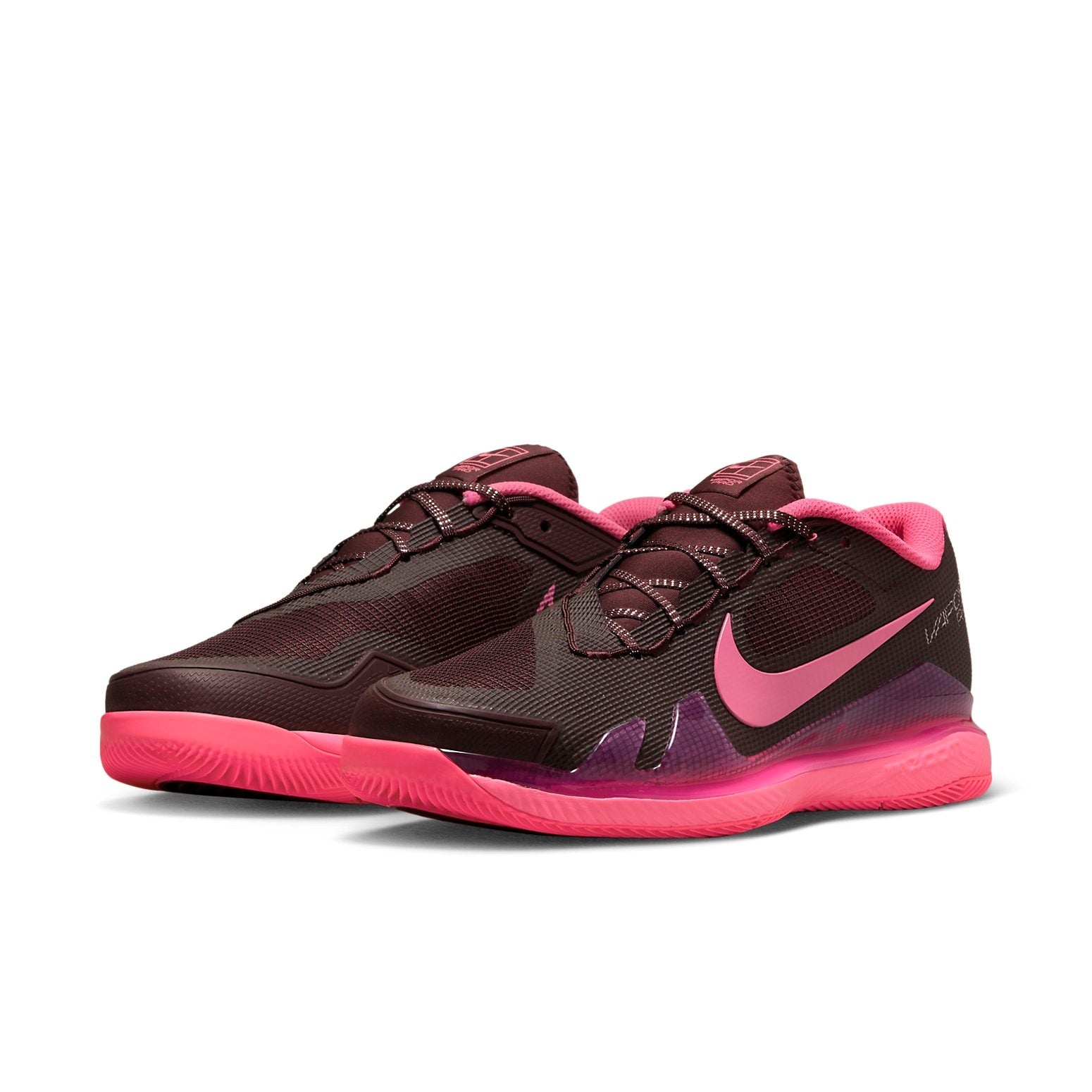 (WMNS) NikeCourt Air Zoom Vapor Pro Premium 'Burgundy Crush Hyper Pink' DQ4685-600 - 3