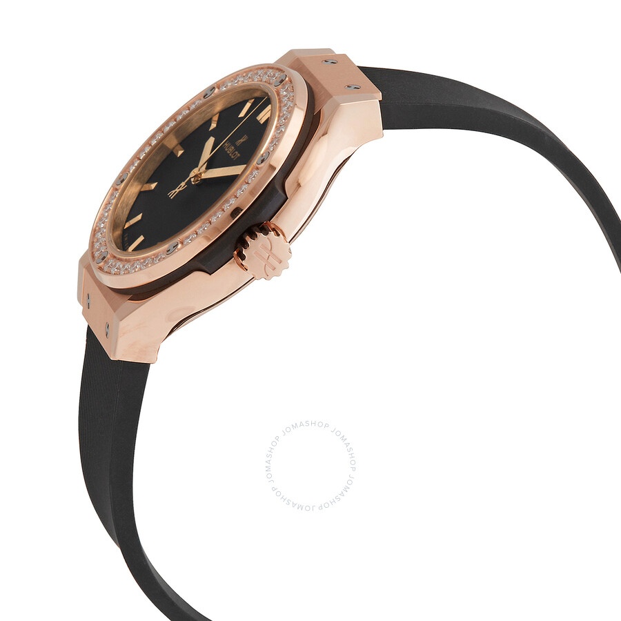 Hublot Classic Fusion Mat Black Dial Ladies 18 Carat Rose Gold Watch 581.OX.1181.RX.1104 - 2