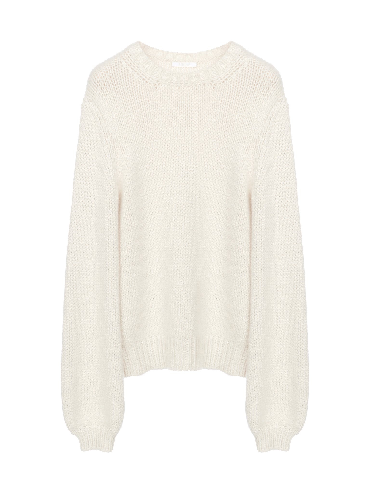PUFF-SLEEVE CHUNKY SWEATER - 1