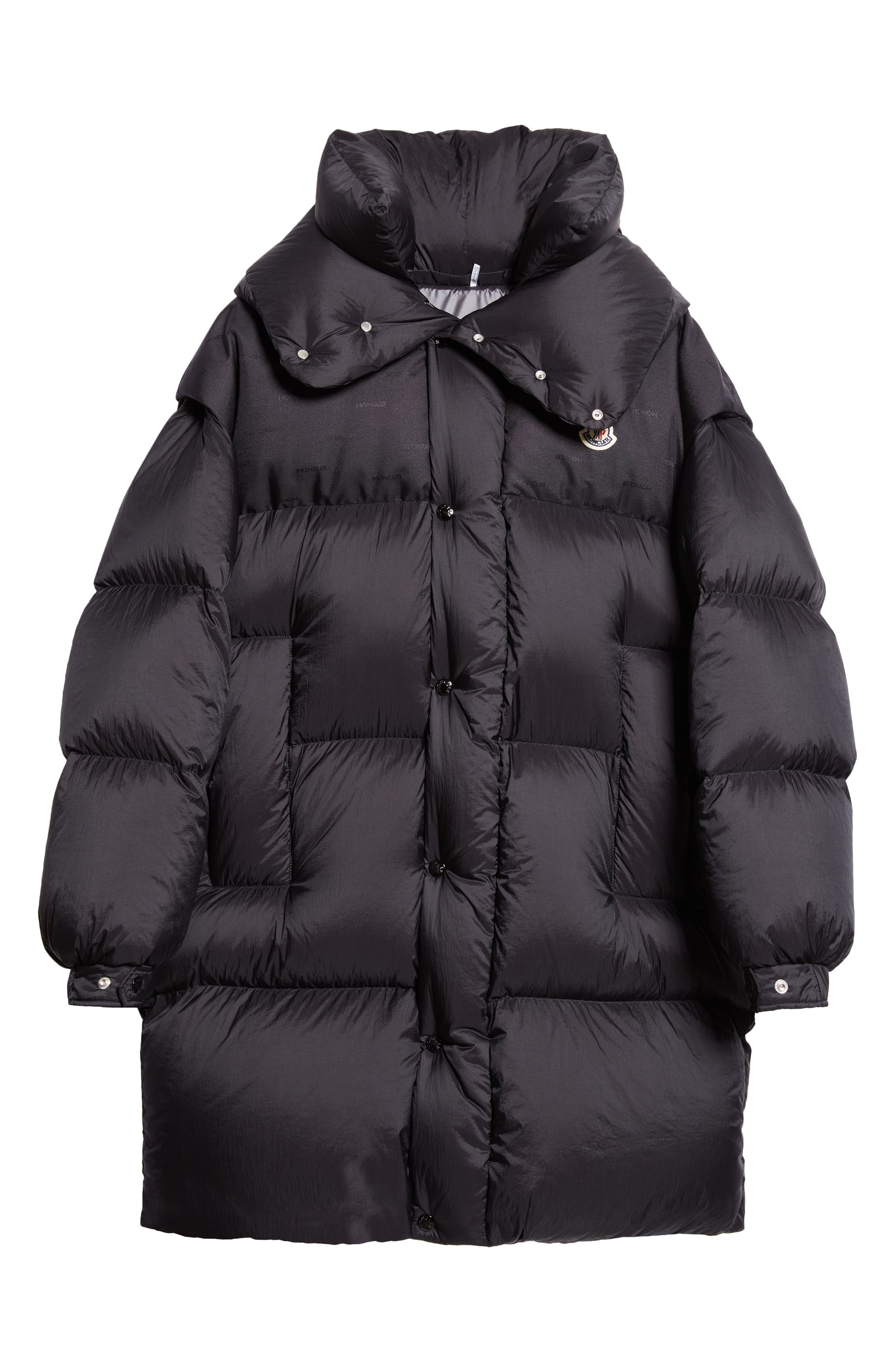 Moncler Verone Longline Down Puffer Parka in Black at Nordstrom - 7