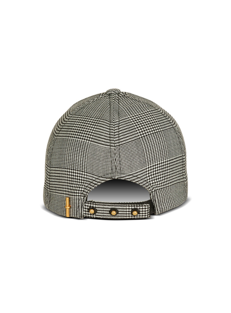 Cap with Prince of Wales check 4
