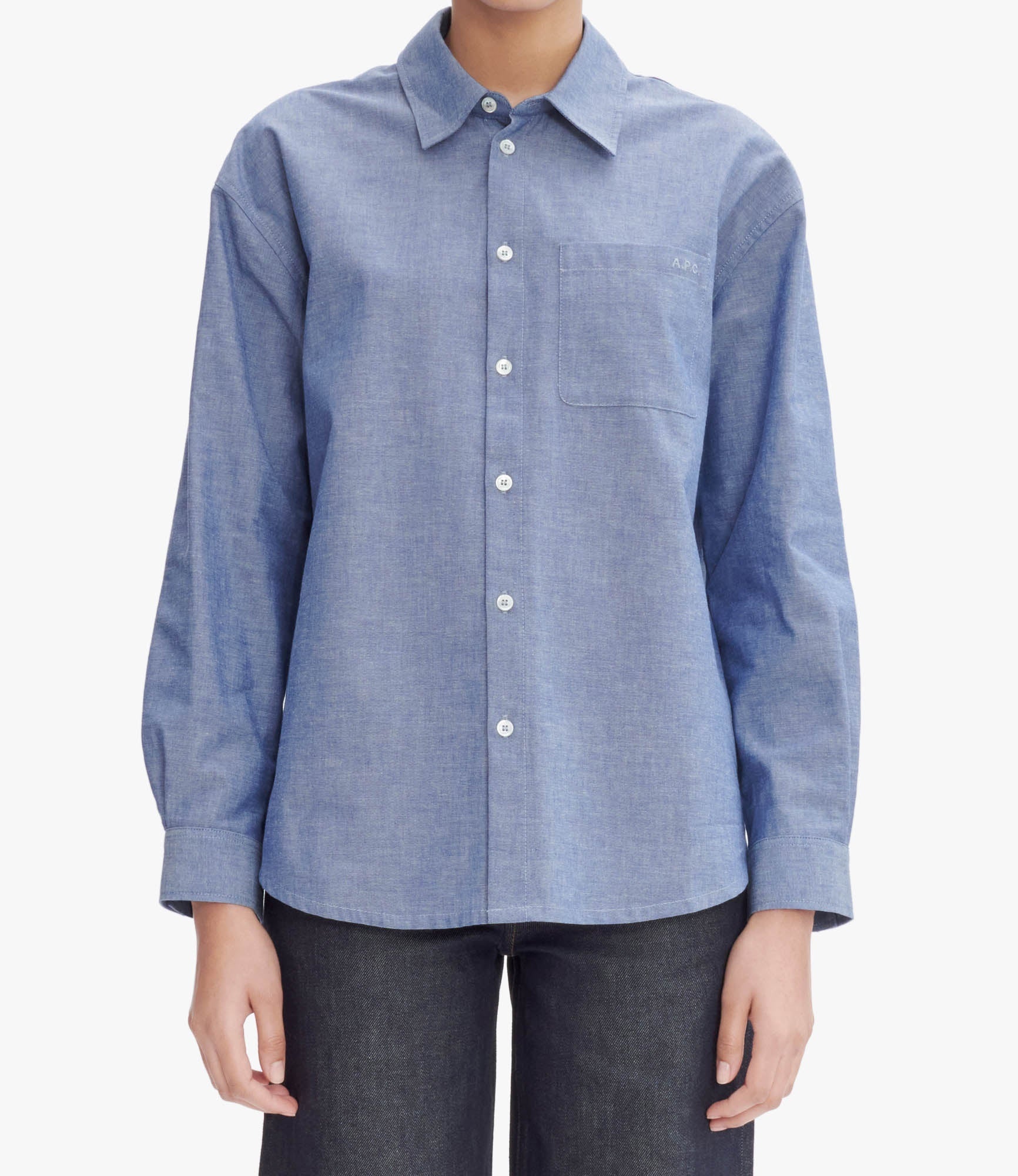 EMBROIDERED BOYFRIEND SHIRT - 5