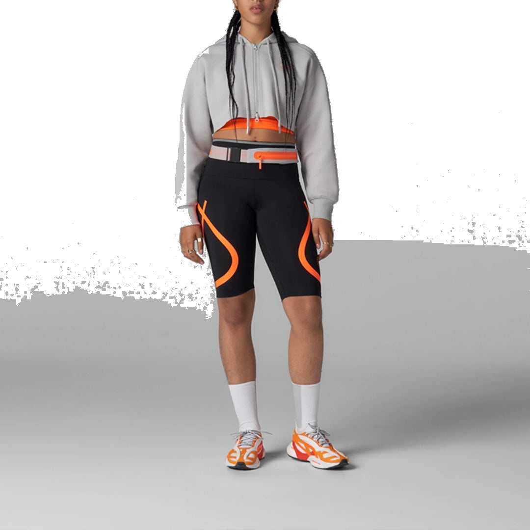 (WMNS) adidas by Stella McCartney TruePace Short Running Tights 'Black Orange' HB6082 - 3
