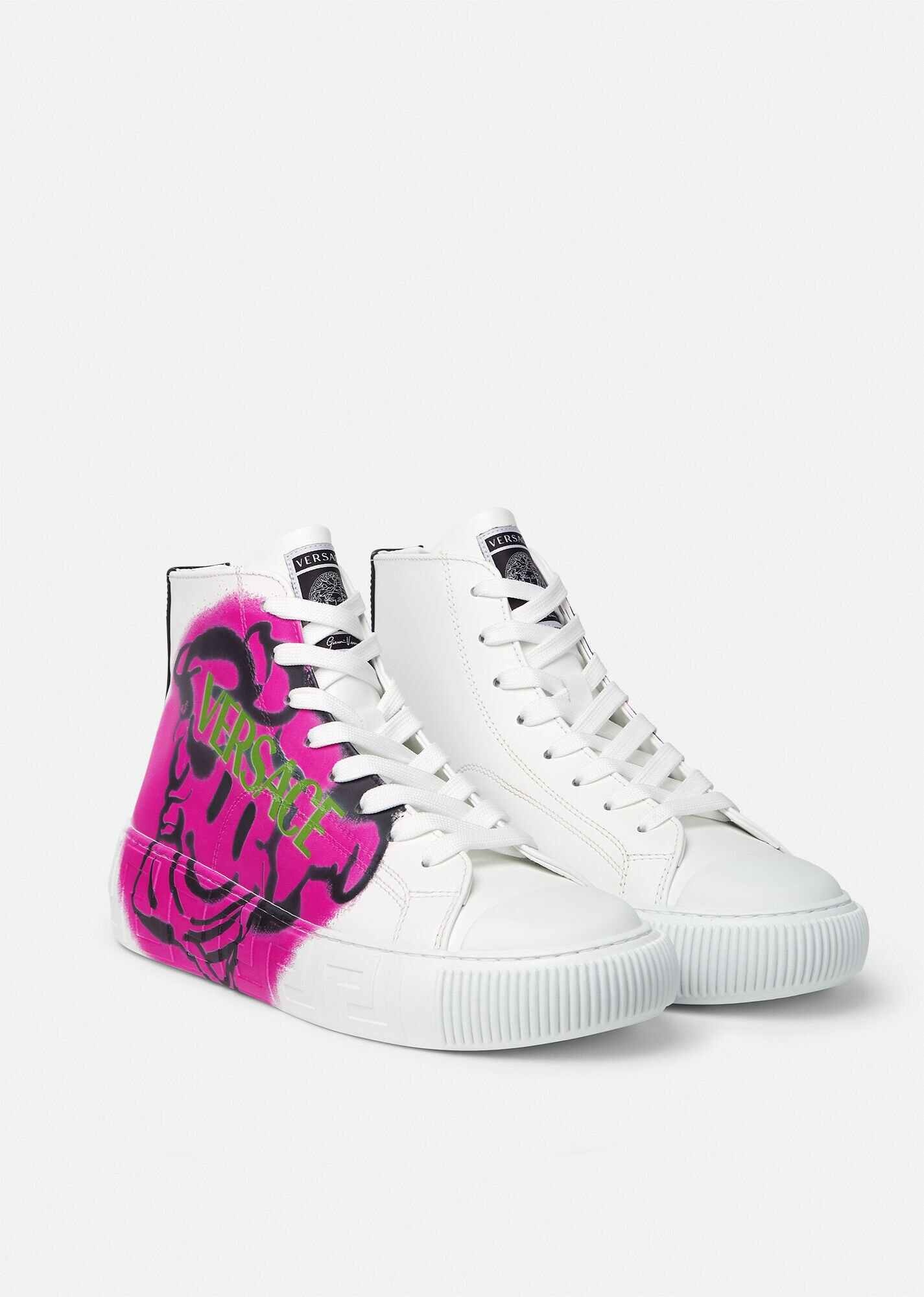 Greca Medusa Tag High Top Sneakers - 3
