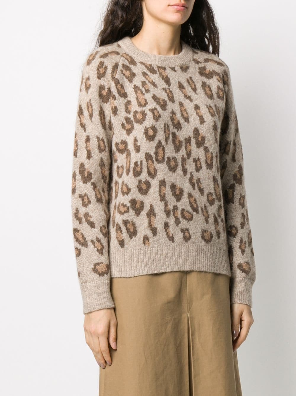 leopard print knitted jumper - 3