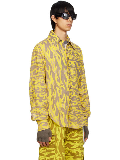 ERL Yellow Printed Shirt outlook