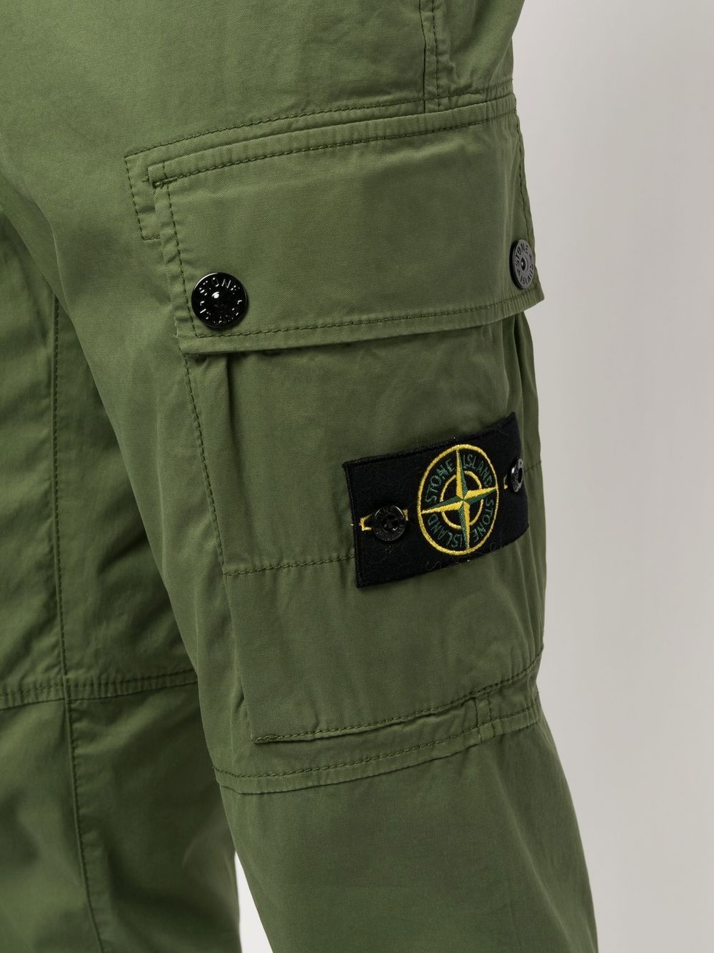 Compass-badge slim-fit trousers - 5