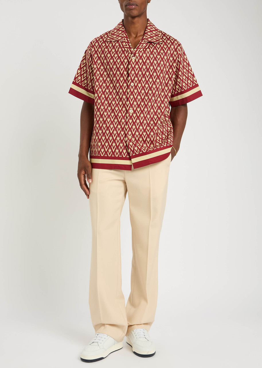 Valentino Garavani Toute La V Printed Cotton-poplin Shirt - 4