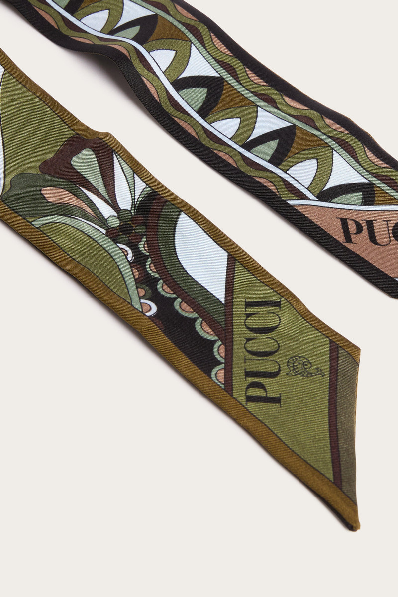 MIXED PRINT SILK TWILL SCARF 4