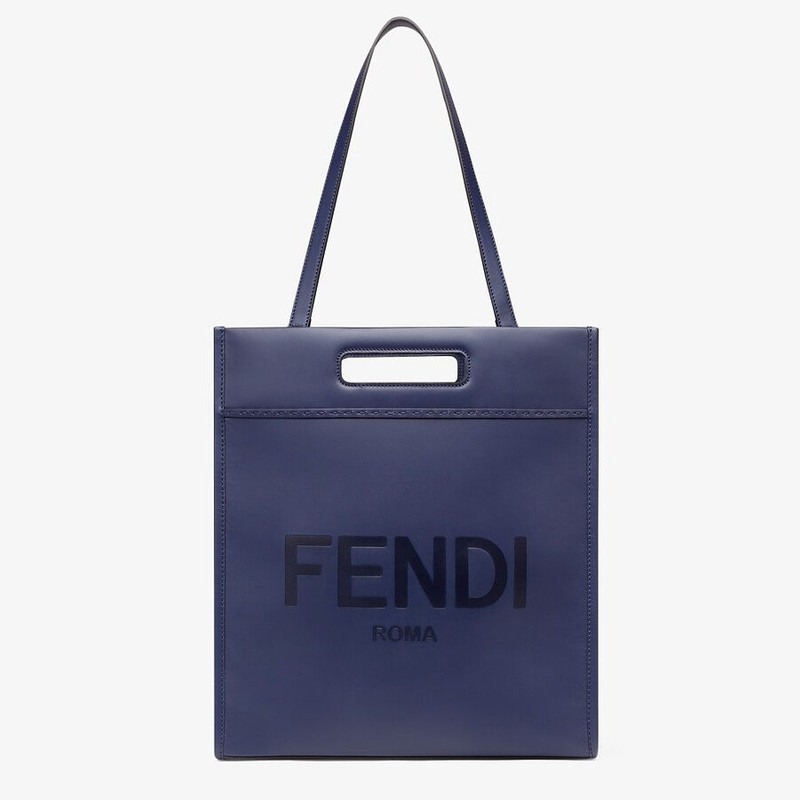 FENDI Blue leather shopper outlook