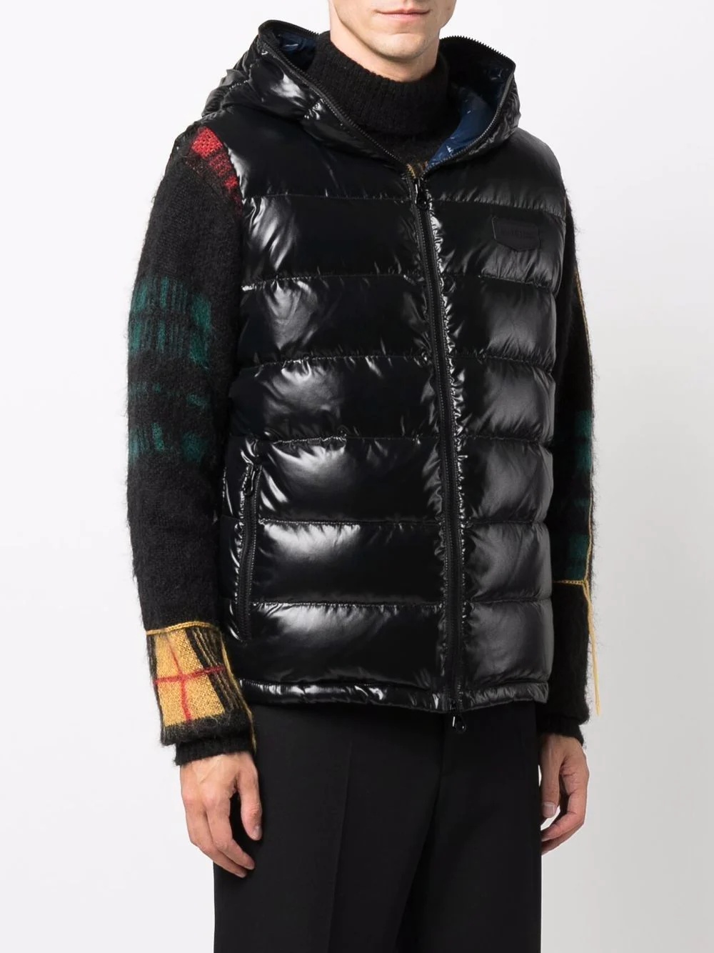 padded hooded vest - 3